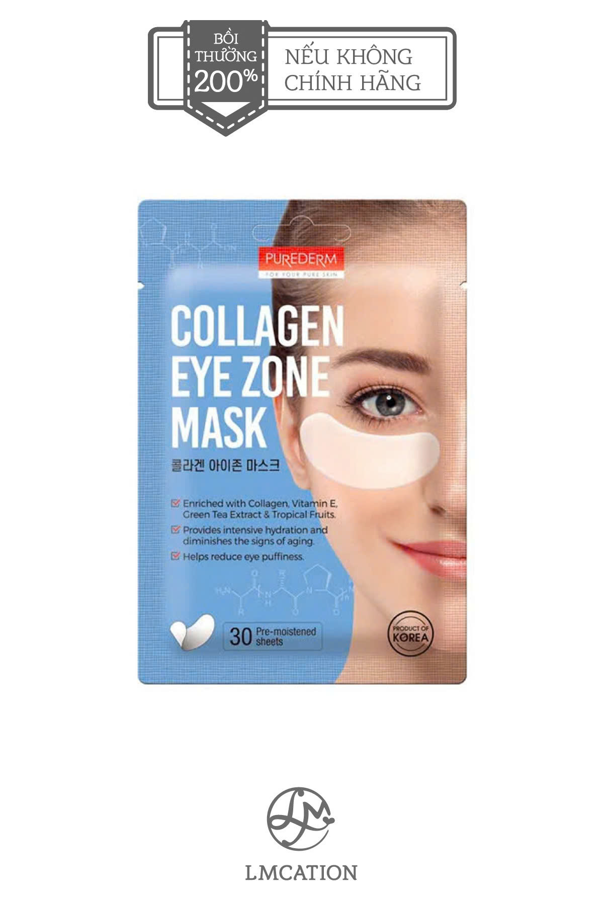 Pack of 30 Korean Collagen Eye Masks