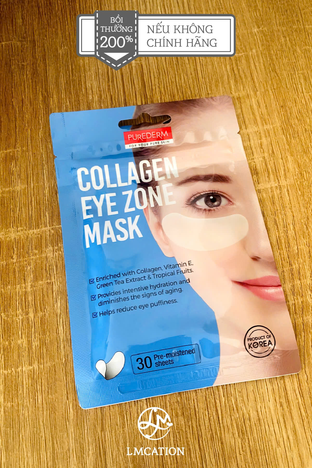 Pack of 30 Korean Collagen Eye Masks