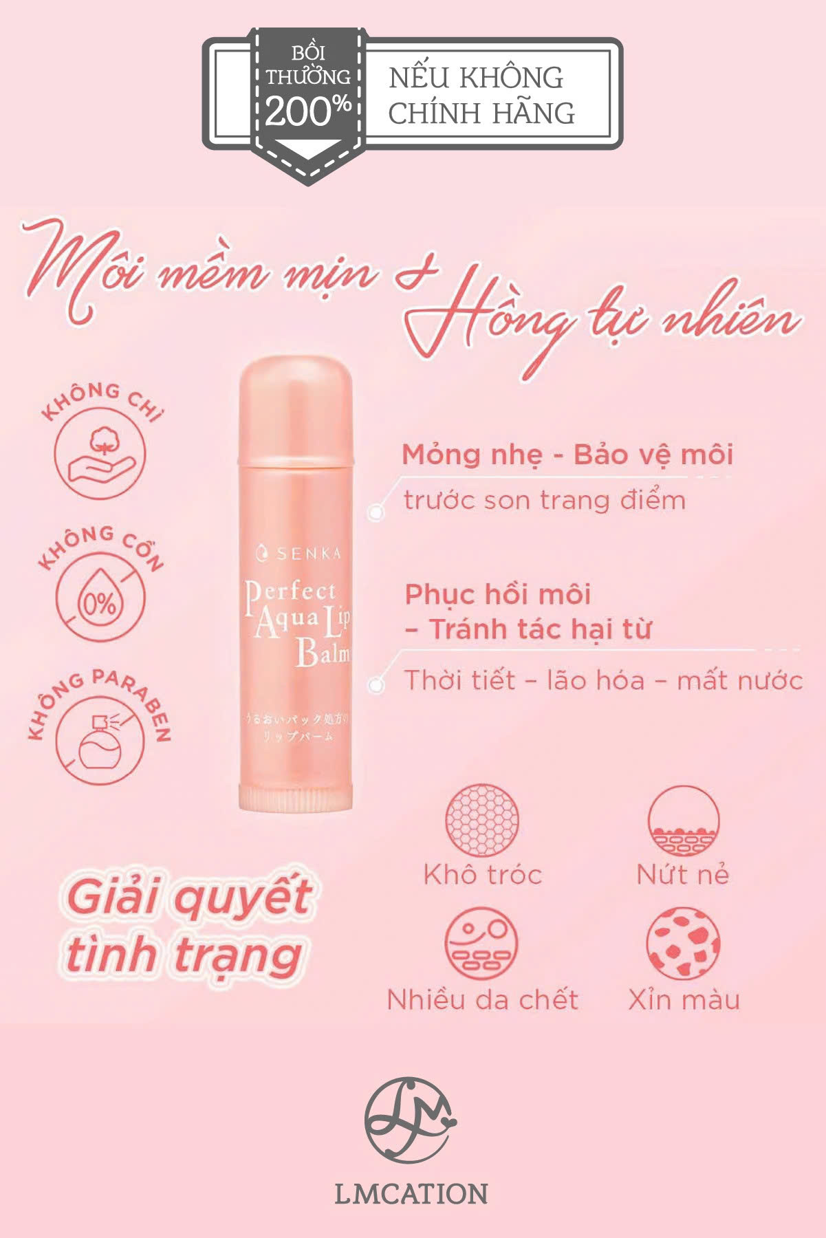 Son dưỡng môi chống khô & nứt nẻ