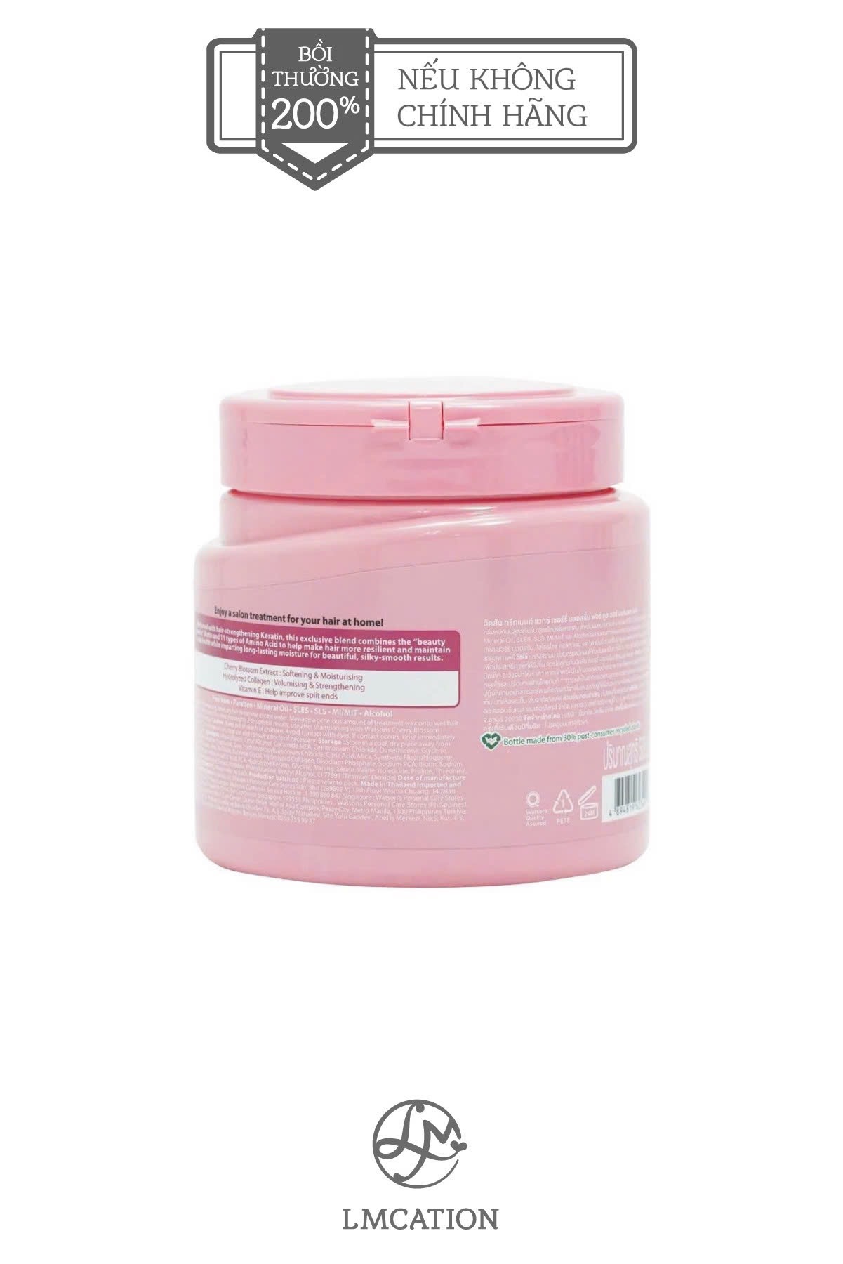 Kem Ủ Tóc Hoa Anh Đào 500ml – Phục Hồi Tóc Xỉn Màu, Mềm Mượt