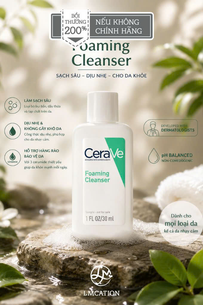 Sữa rửa mặt cao cấp Nhật Bản sáng da, làm sạch sâu, trị mụn & dưỡng ẩm