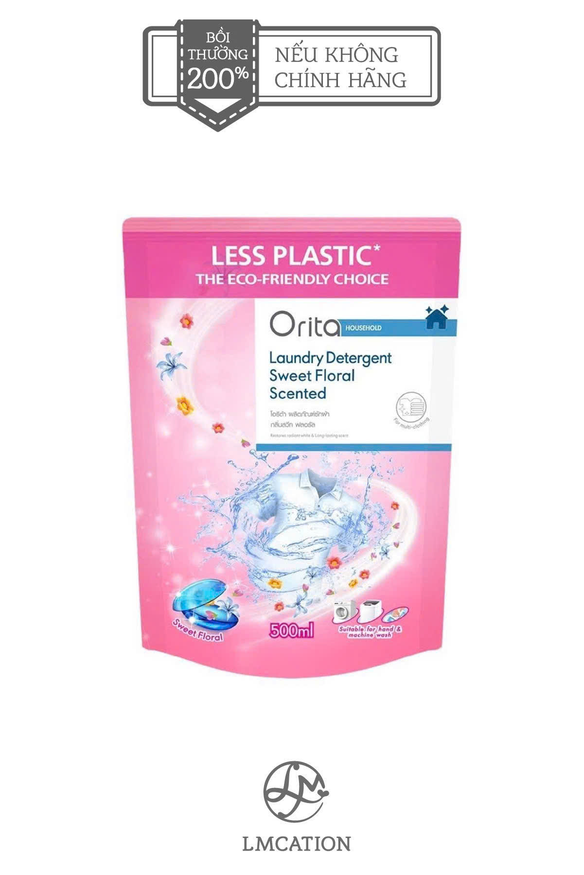 Nước Giặt & Nước Xả Hương Hoa Ngọt Ngào Sạch Sâu - Giặt tay & giặt máy