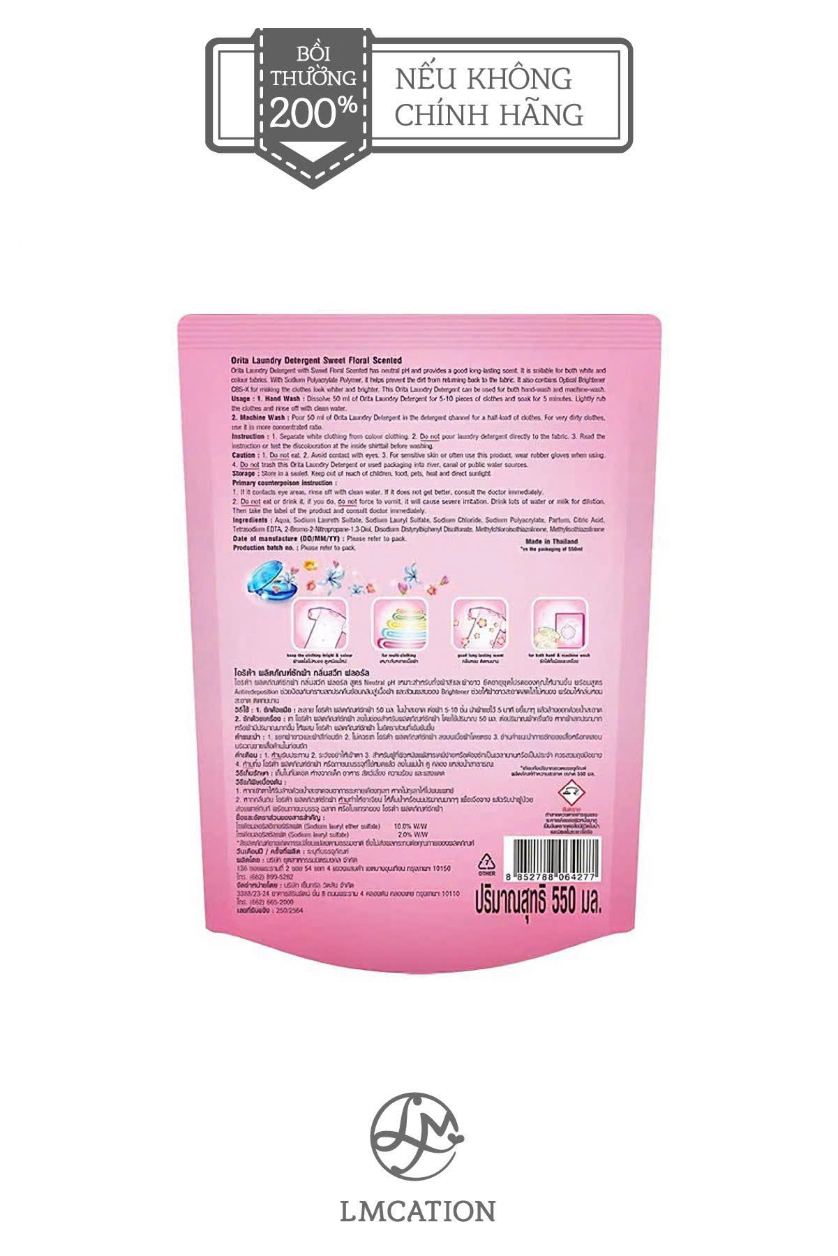 Nước Giặt & Nước Xả Hương Hoa Ngọt Ngào Sạch Sâu - Giặt tay & giặt máy