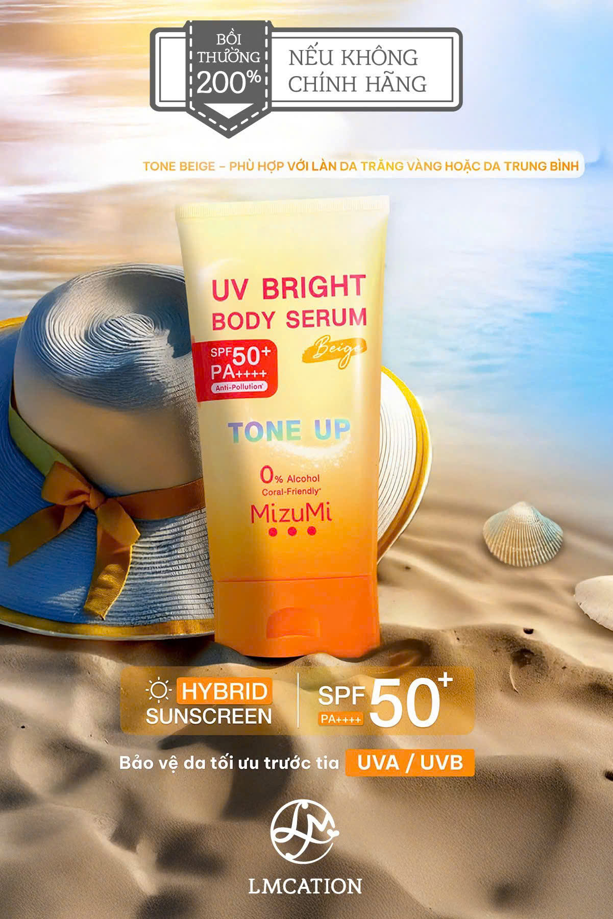 Premium Vegan Sunscreen SPF 50+.Authentic Korean Skincare