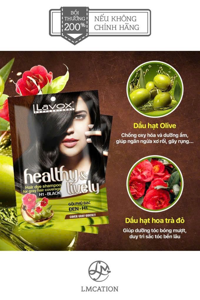 Gray coverage shampoo for naturally shiny black hair