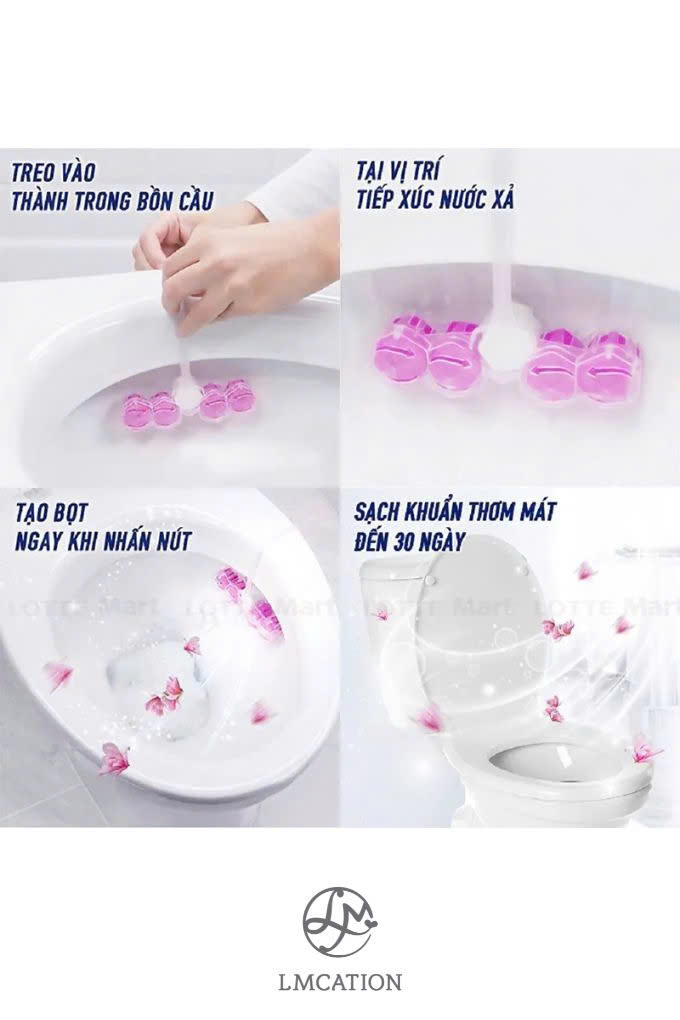 Set of 5 Toilet Rim Cleaning Tablets – Antibacterial & Fresh Scent