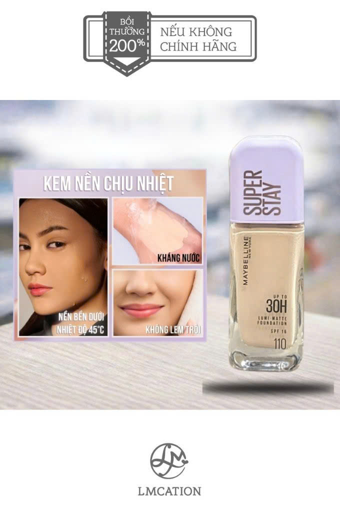 Maybelline Super Stay 30H Long-Lasting Foundation – Authentic USA Product