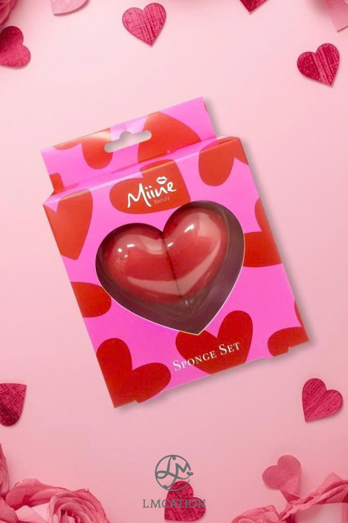 Set of 2 Heart-Shaped Foundation / Cushion Sponges 