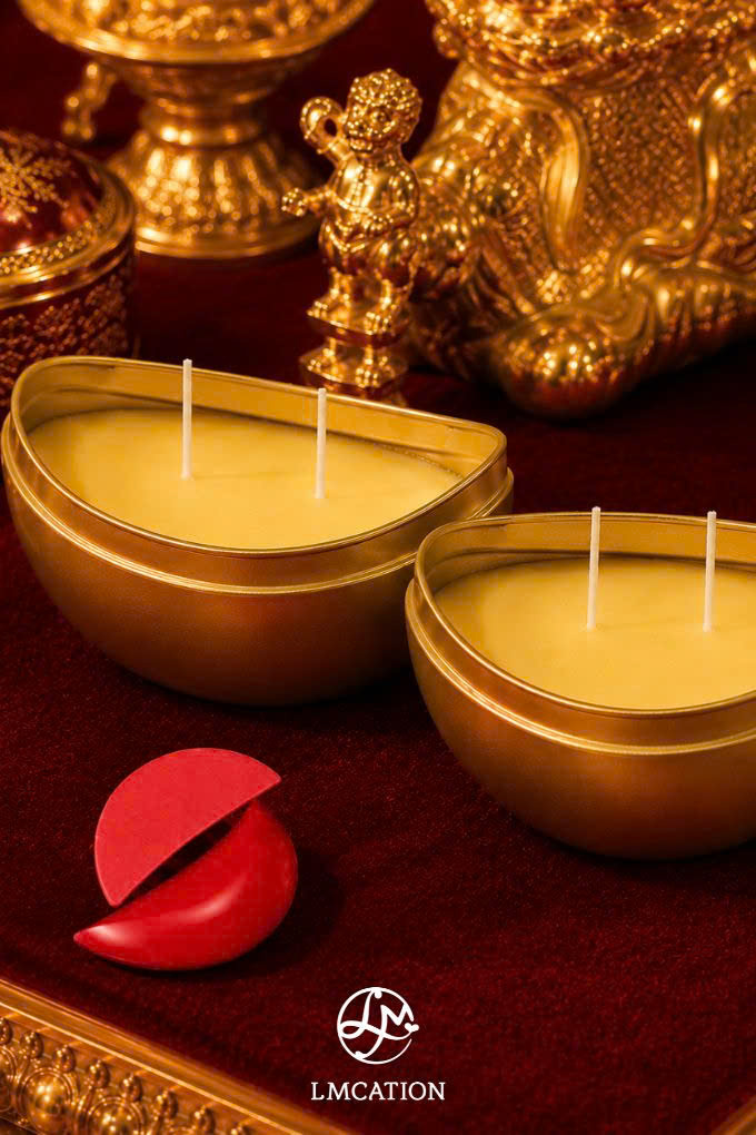 Độc bản bộ 2 nến thỏi vàng & keo xin xăm Kim Bảo