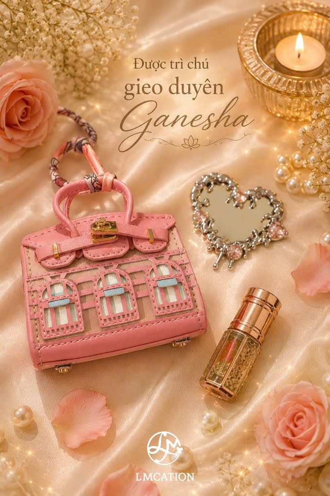 Unique Ruby Mini Charm Set: Handbag, Mirror & Perfume