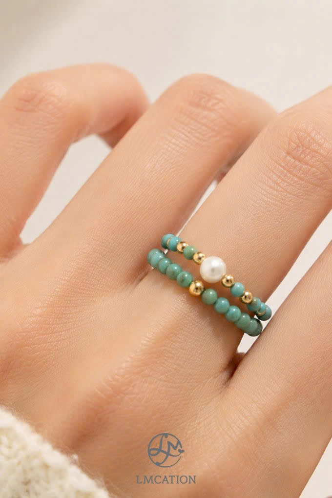 Unique Emerald Ring Pair