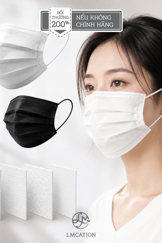 Box of 50 Antibacterial Medical Face Masks