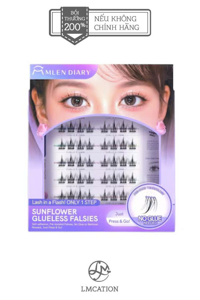 Box of 40 antibacterial self-adhesive false eyelashes