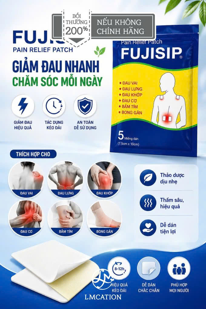 Set 5 miếng dán giảm đau toàn thân